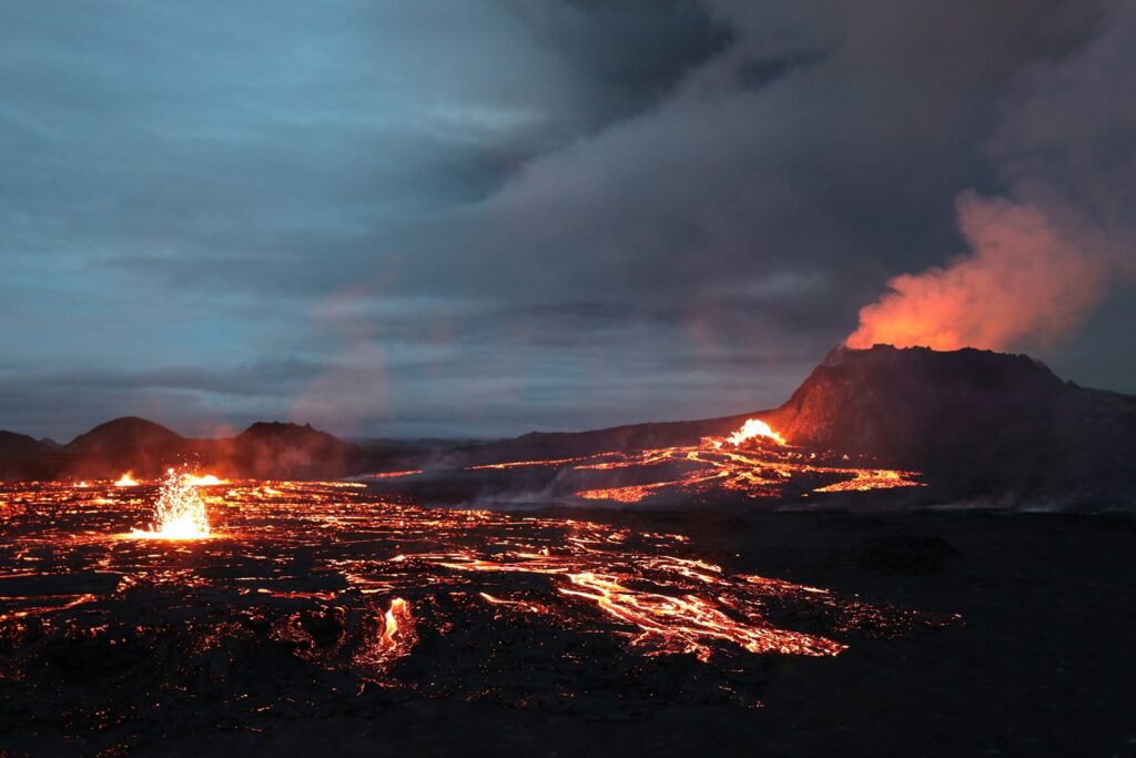 Iceland Volcanic Eruption Sparks